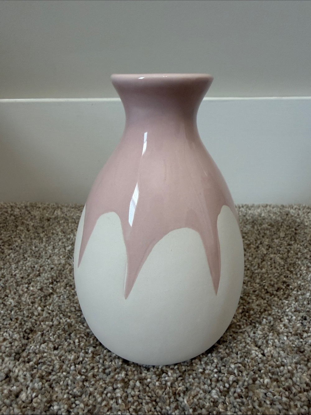 Pink and White Ceramic Decorative Vase - Home Accents